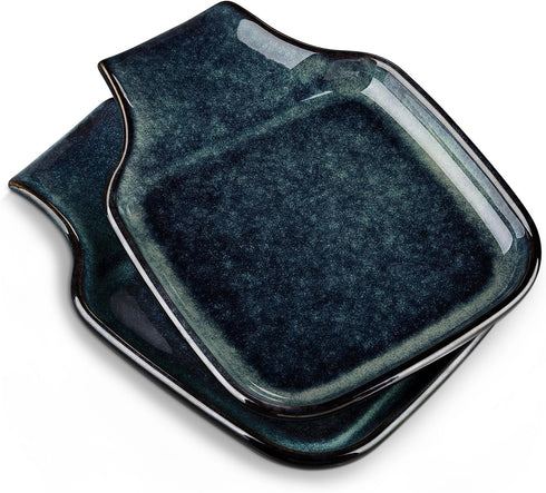 vancasso Stern Spoon Rest - Square Ceramic Holder for Stove Top, Heat Resistant Utensil Rest, Dishwasher Safe