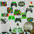 umoni Green 20Pcs Video Game Hanging Swirls Birthday Party Decorations, Gaming Ceiling Streamers for Game On Party