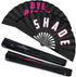 Amyhill Rave Fan, 2 Packs Large Folding Hand Fan, Bamboo Chinese Iconic Fan for Men and Women Party Performance, 13 Inch