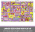 6.6x5.0 Capslpad Kid Rug for Playroom Purple Play Rug Traffic Road Car Play Mat ft Educational Learning Area Rug