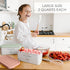 Set 2 2 Frozen ZICOTO of Reusable Ice Cream Tub Containers Quart Each - Perfect for Homemade Sorbet, Yogurt Or Gelato