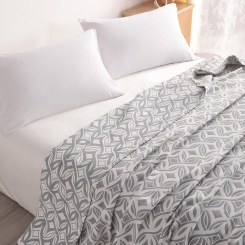 3 88x92 NTBAY Layers Cotton Muslin Queen Bed Blanket, Super Soft Breathable Thermal Yarn Dyed Quilt for Adults, Perfect