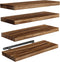 AMADA HOMEFURNISHING Floating Shelves, Paulownia Wood Wall Shelves for Bathroom/Living Room/Bedroom/Kitchen/Home Office,