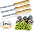 Zucchini Squash Vegetable Corer 3 pcs Stainless Steel Core Remover Tool, 8" Long for Stuffed Vegetables, Eggplant,