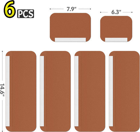 Refrigerator Door Handle Covers - 6PCS Leather Kitchen Appliance Handle Covers, Keep Fridge, Microwave, Oven Clean