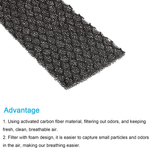 PATIKIL 8.5" x 2" x 0.2" Air Conditioner Foam Filter, 2 Pack Washable Reusable for Air Conditioning Purifiers