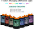 ASAWASA Electric Metal Wax Warmer, Wax Melt Candle Burner with 7 Colorful Changing Lights & 1 Silicone Dish for Home