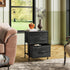 WLIVE Night Stand, Small Dresser with 2 Fabric Drawers, Black Bedside Table and Closet Organizer