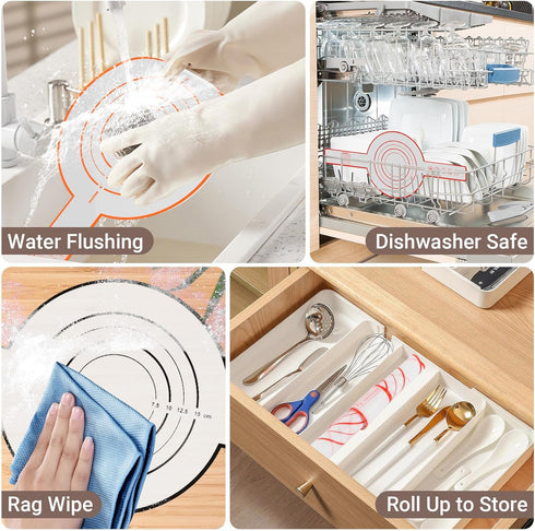 3 PCS Silicone Bread Slings for Dutch Oven, Non-Stick Baking Mats with Long Handles, Easy to Clean