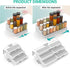 YAN & HIN 2 Pack 3-Tier Spice Racks, Expandable Non-Skid Organizer for Kitchen Shelf, Medicine Cabinet, Canned Food