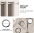 Grommet 52 84 Inch (2 MIULEE Blackout Curtains for Bedroom Linen Texture Solid Thermal Insulated Natural Khaki Room