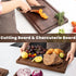 Heimlove 15"x10" Walnut Wood Cutting Board for Kitchen, Reversible Wooden Chopping Board with Deep Juice Grooves