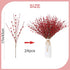 24Pcs 17inch Christmas Tree Decorations Artificial Berry Stems Christmas Red Berries Holly Berry Red Berry Picks