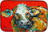 Caroline's Treasures MW1272DDM Caught Red Handed Cow Dish Drying Mat, Absorbent Pad for Kitchen Counter, 14 x 21"