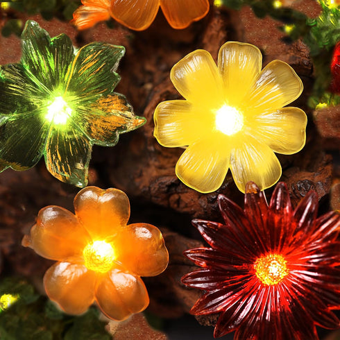 6.5ft 20LED JASHIKA Cute Flower Fairy Lights String of Flowers for Decorating Floral Garland for Wedding Christmas