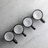 City to Cottage Ceramic Espresso Cups Set of 4, Handcrafted Black and White Polka Dot Espresso Mugs