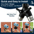 2 DBR Tech Garden Hose Splitter Way Heavy Duty | Faucet Adapter with Long Handle, Outdoor Water Spigot Hose Bib Y Wye