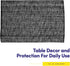 Sweet Home Collection 100% Cotton Placemats, Set of 6, Two Tone Woven Fabric, 13" x 19", Soft Durable Table Mat, Black