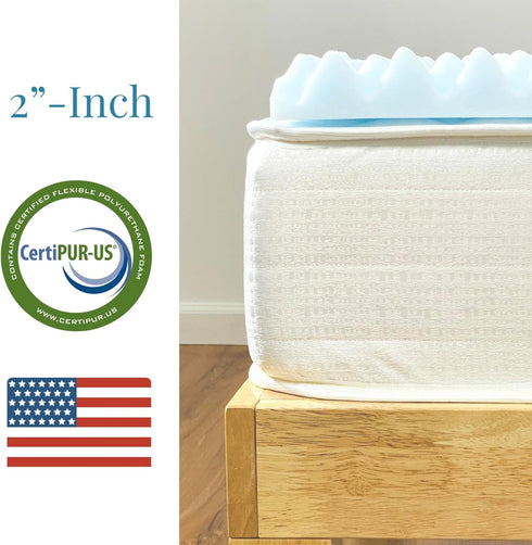 Airflow Foam Mattress Topper, Egg Crate Foam Pad, Hospital Mattress Pad for Support and Pressure Relief (Full)