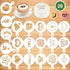 Konsait 20Pack Valentine's Day Cake Stencil Templates, Reusable Baking Painting Mold Tools for Decorating Dessert