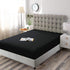 Sfoothome Black Fitted Sheet - 14 Inch Pocket Deep Microfiber Sheets, Queen Size