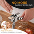 Set ORBLUE Garlic Press Stainless Steel - Premium Professional Grade Garlic Mincer, Crusher & Peeler - Easy Clean