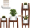 ROCCA 2-Tier Tall Plant Stand Indoor Adjustable Bamboo Plant Stand (812), Wooden