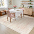 5 7 Playroom,5x7 Pink Nursery Rug for Baby Girl x Neutral Blush Pink Boho Cute Floral Foldable Machine Washable Low