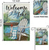 Welcome To The Lake Adirondack Chair Decorative Garden Flag, Spring Summer Lakehouse Boat Yard Outside Decorations,
