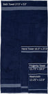 8PC Set 575GSM 100% 2 2 2 2 Lavish Home Bathroom Towels - Cotton Bathroom Essentials with Bath Towels, Hand Cloths