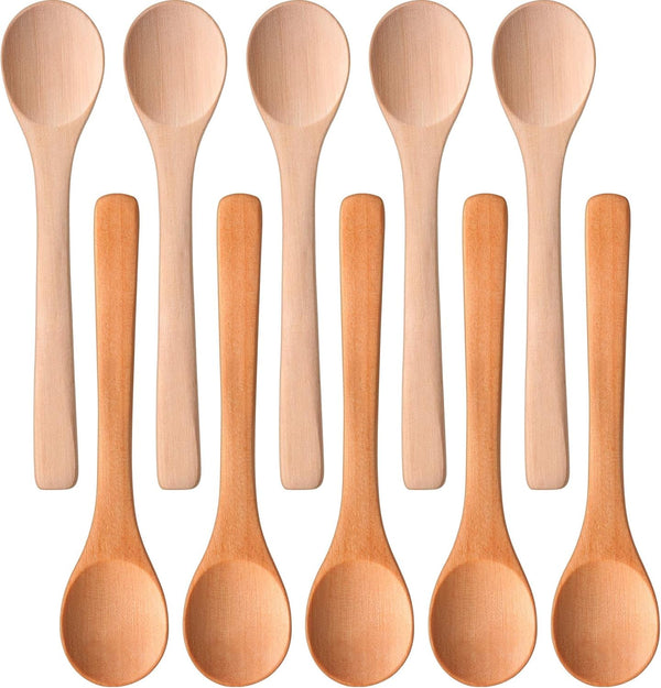 Boao 30 Pieces Small Wooden Spoons, 5.12'' L Mini Wood Spoons for