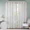 Madison Park 50x95" Semi Sheer Single Curtain, Grommet Top, Modern Botanical Print Window Drape, Tropical White