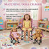 27 Emily Rose Kids Folding Beach Camp Chair with Cup Holder, Safety Lock & Matching Carry Case (Playful Hearts) Toddler