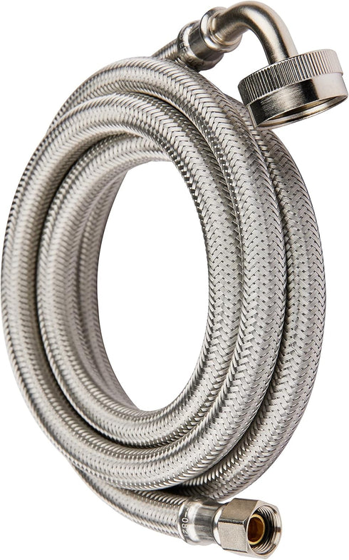 EFIELD Appliance Accessories Dishwasher Hose with 90 Degree FGH Elbow, 4 Feet Length,Water Supply Line, Premium Braided Stainless Steel