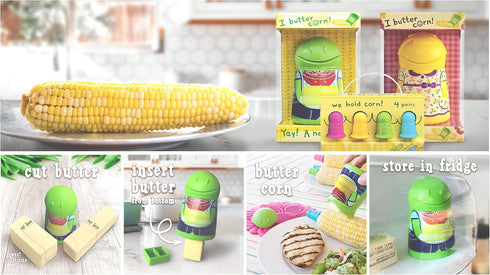 Talisman Designs Girl Keeper & Spreader | Fun & Functional in The Kitchen | Butter Girl for Corn on the Cob | Corn