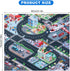70x80CM Houkiper Kids Carpet Playmat Rug, Felt Cloth Fire-Themed Game Playmat, Foldable Non Slip Kids Rug for Playroom