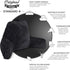 Husband Pillow Black, Original Reading Pillow in Bed Rest Chair, Shredded Memory Foam Large Lounge Cushion Adult