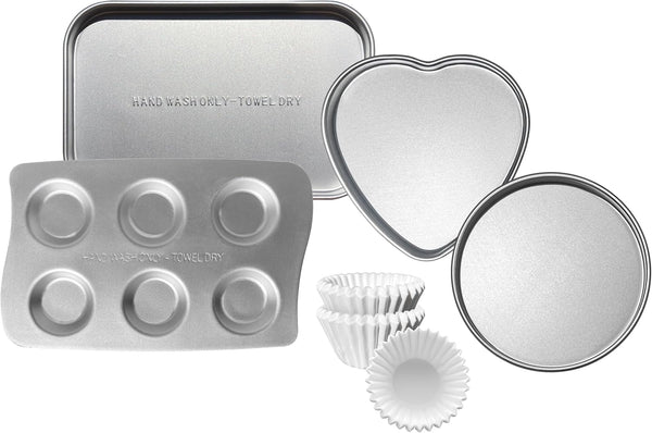 Kids' Complete Oven Pan Set for Easy Bake Ultimate Oven, Includes Cupcake and Rectangular Bake Pans