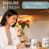 Set 3-Piece Countertop Set, Coffee Tea and Sugar Ceramic Canister with Bamboo Lids - Airtight Kitchen Canisters