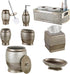 Set Creative Scents Dublin Silver Toilet Brush - Toilet Bowl Cleaner Brush and Holder - Decorative Bathroom Cleaner