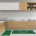 Bencailor 2 Pcs Football Field Welcome Doormat and Kitchen Rug Set, Non-Skid Washable Carpet