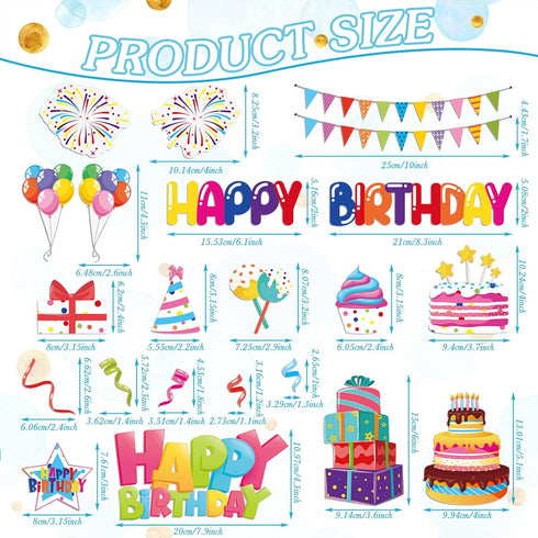 25 Pcs Happy Birthday Ocean Cruise Door Magnets Decorations Funny Carnival Ship Door Magnets Reusable Summer Refrigerator Magnets for Cabin Door Car(Birthday)