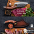 TIVOLI Meat Cleaver Knife, Hand Forged Full Tang Butcher Knife for Meat Cutting, High Carbon Steel with Sheath