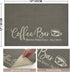 Set 2, Artoid Mode Coffee Bar Mat of Plastic Vinyl Washable Woven Non-Slip Table Mats for Coffee Machine Decor,Dark