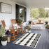 CAINANEL Buffalo Plaid Outdoor Rug, Black and White Hand-Woven Checkered 27.5 x 43 Inches Welcome Mat