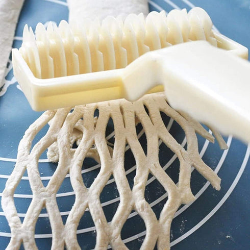 Lamoutor 2Pcs Lattice Roller Cutter, DIY Baking Tool for Pastry, Cookie, Pie, Pizza, and Bread