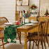Poinsettia 13x72 Inch Green Table Runner Winter Floral Burlap Table Runners, Spring St Patricks Day Seasonal Coffee