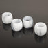Creative Home Set of 4 Natural Off-White Marble Napkin Rings for Party Decoration, 1.8" Diam. x 1.2" H