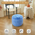 XeGe Fluffy Faux Fur Inflatable Pouf Ottoman, Soft Shaggy Fuzzy Foot Stool, Plush Furry Foot Rest Floor Pouf Anti-Slip