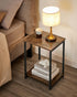 ULET271B01 VASAGLE Side Table, Small End Table, Nightstand for Living Room, Bedroom, Office, Bathroom, Rustic Brown